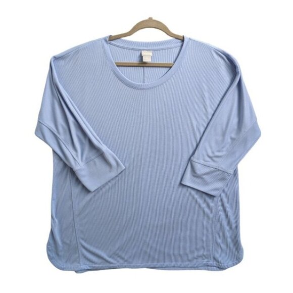 Chicos Travelers Tunic Womens 3/XL Modal Blend Relaxed 3/4 Sleeves - Picture 5 of 7